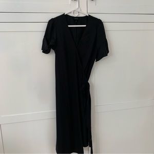 Who What Wear Black Wrap Dress Size Medium